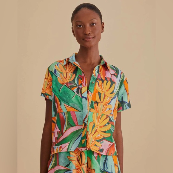FARM Rio Other - FARM RIO BANANA FOLIAGE SHIRT